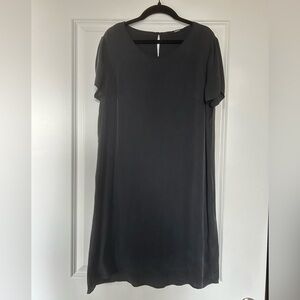Quince Black Silk Blend Dress